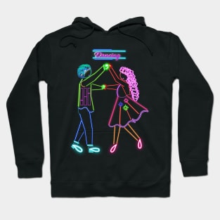 Neon Dancing Couple Hoodie